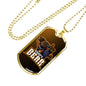 Kungfu Bear Necklace Stainless Steel or 18k Gold Dog Tag 24" Chain-Express Your Love Gifts
