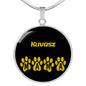 Kuvasz Mama Circle Necklace Stainless Steel or 18k Gold 18-22" Dog Owner Lover-Express Your Love Gifts