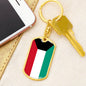 Kuwait Keychain Dog Tag Stainless Steel or 18k Gold-Express Your Love Gifts
