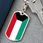 Kuwait Keychain Dog Tag Stainless Steel or 18k Gold-Express Your Love Gifts