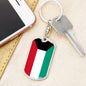 Kuwait Keychain Dog Tag Stainless Steel or 18k Gold-Express Your Love Gifts