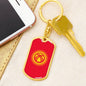 Kyrgyzstan Flag Keychain Dog Tag Stainless Steel or 18k Gold-Express Your Love Gifts