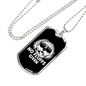 Labradoodle No Fluffs Necklace Stainless Steel or 18k Gold Dog Tag 24" Chain-Express Your Love Gifts