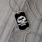 Labradoodle No Fluffs Necklace Stainless Steel or 18k Gold Dog Tag 24" Chain-Express Your Love Gifts