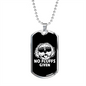 Labradoodle No Fluffs Necklace Stainless Steel or 18k Gold Dog Tag 24" Chain-Express Your Love Gifts