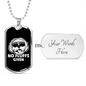 Labradoodle No Fluffs Necklace Stainless Steel or 18k Gold Dog Tag 24" Chain-Express Your Love Gifts