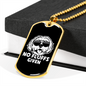 Labradoodle No Fluffs Necklace Stainless Steel or 18k Gold Dog Tag 24" Chain-Express Your Love Gifts