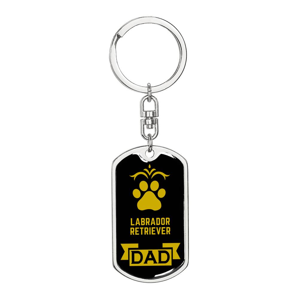 Labrador Retriever Keychain Stainless Steel or 18k Gold-Express Your Love Gifts