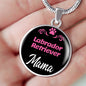 Labrador Retriever Mama Necklace Circle Pendant Stainless Steel or 18k Gold 18-22" Dog Mom Pendant-Express Your Love Gifts