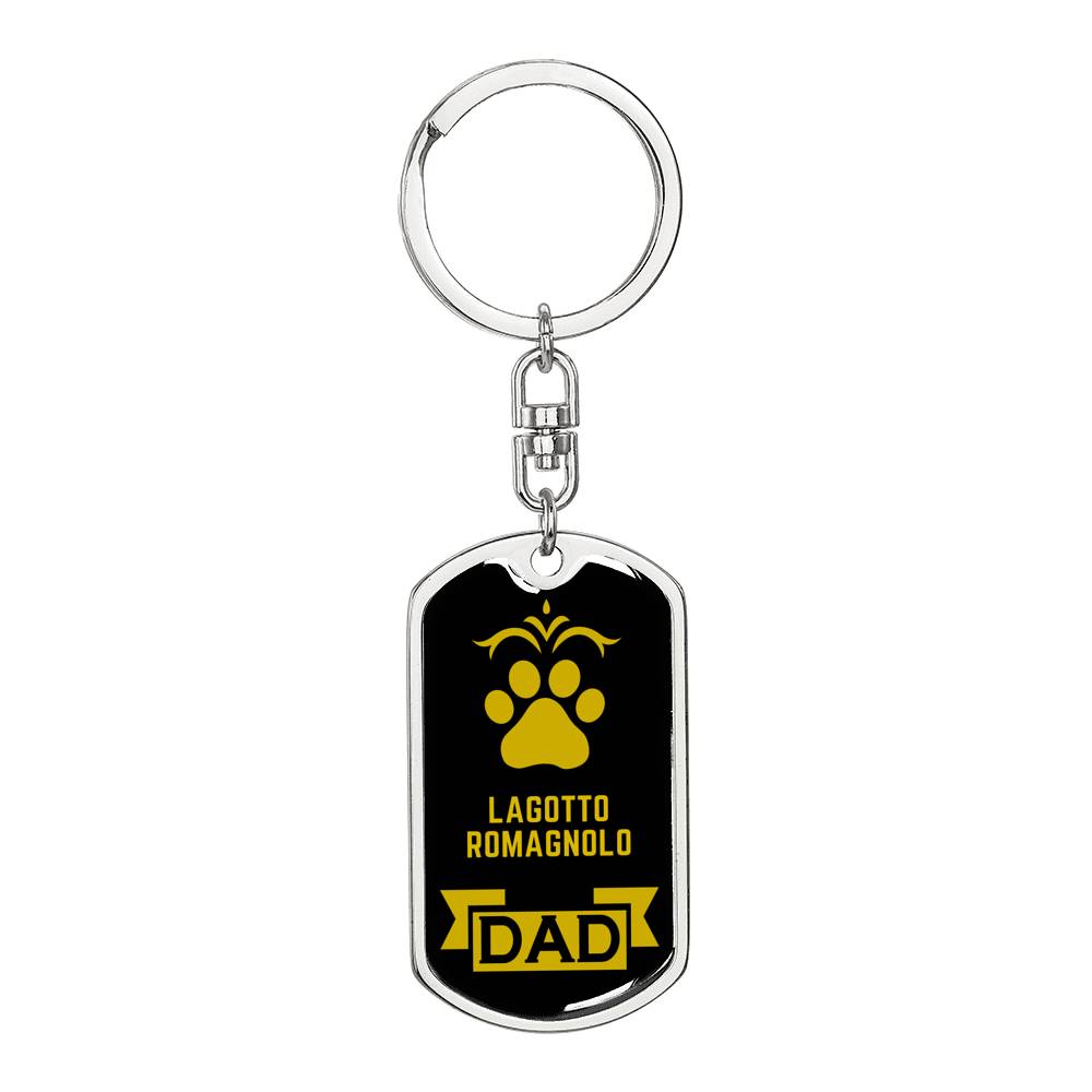 Lagotto Romagnolo Keychain Stainless Steel or 18k Gold-Express Your Love Gifts