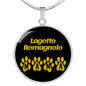 Lagotto Romagnolo Mama Circle Necklace Stainless Steel or 18k Gold 18-22" Dog Owner Lover-Express Your Love Gifts