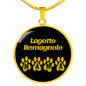 Lagotto Romagnolo Mama Circle Necklace Stainless Steel or 18k Gold 18-22" Dog Owner Lover-Express Your Love Gifts