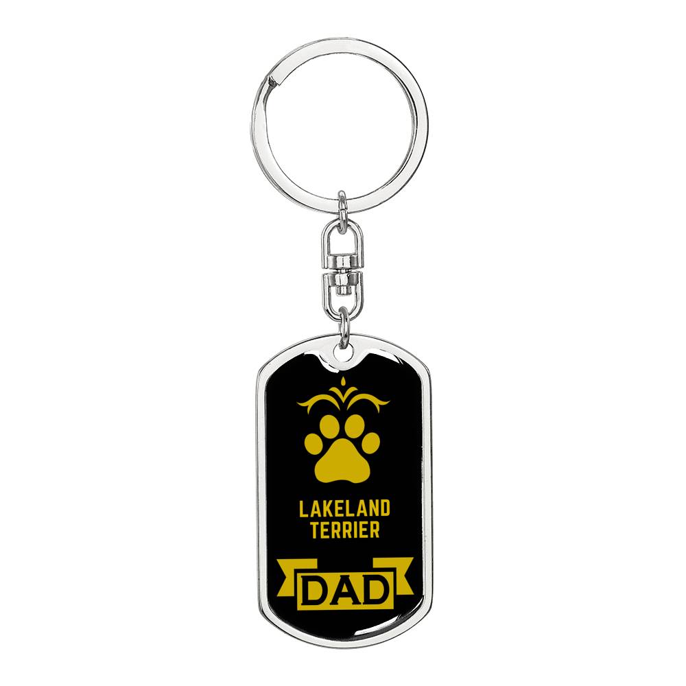 Lakeland Terrier Keychain Stainless Steel or 18k Gold-Express Your Love Gifts