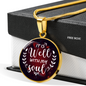 Lamentations My Soul Circle Pendant Stainless Steel or 18k Gold 18-22-Express Your Love Gifts