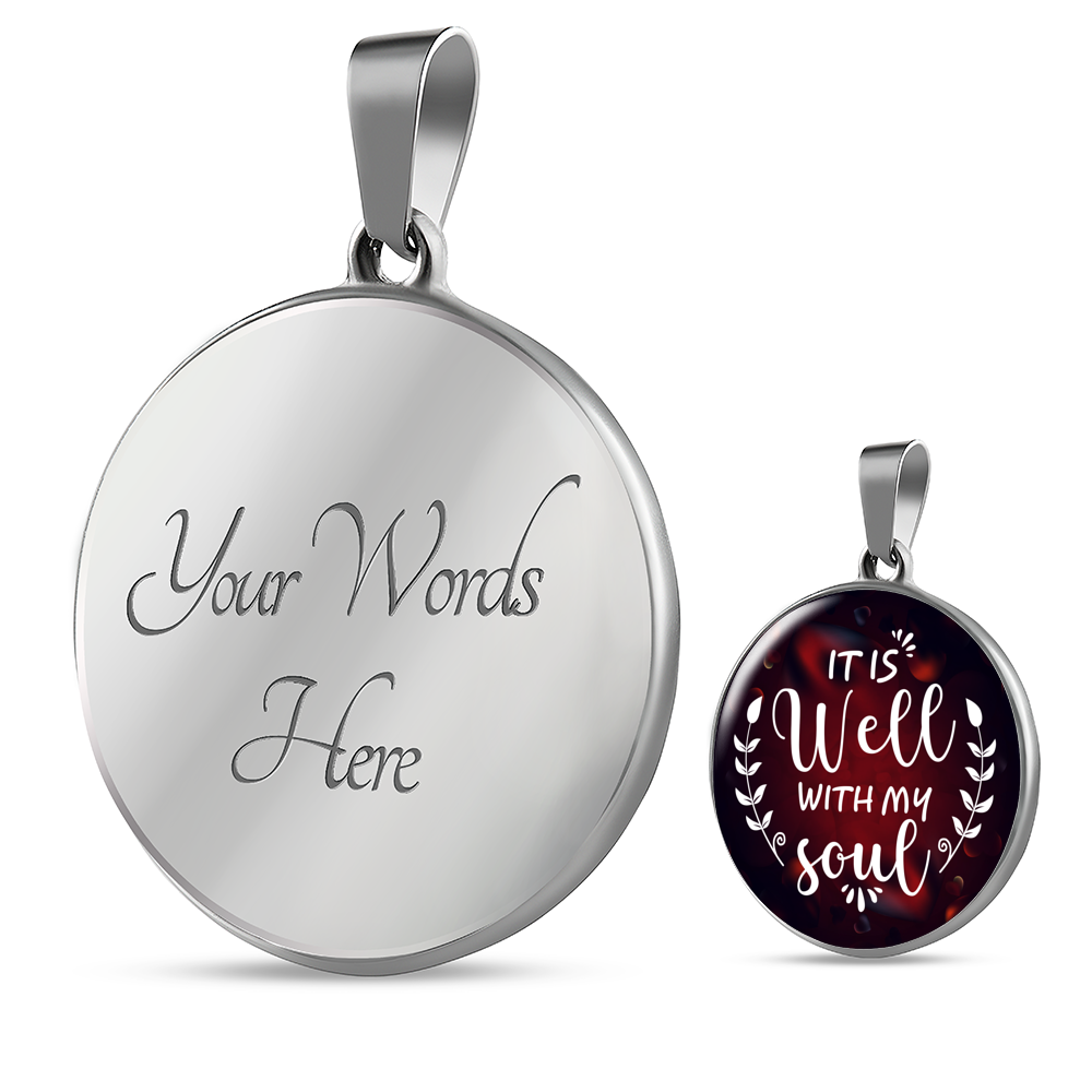 Lamentations My Soul Circle Pendant Stainless Steel or 18k Gold 18-22-Express Your Love Gifts
