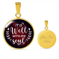 Lamentations My Soul Circle Pendant Stainless Steel or 18k Gold 18-22-Express Your Love Gifts