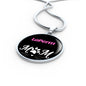 Laperm Cat Mom Necklace Circle Pendant Stainless Steel or 18k Gold 18-22"-Express Your Love Gifts