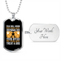 Large Soul Necklace Stainless Steel or 18k Gold Dog Tag 24" Chain-Express Your Love Gifts