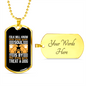 Large Soul Necklace Stainless Steel or 18k Gold Dog Tag 24" Chain-Express Your Love Gifts