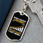 Last I Won Crypto Keychain Stainless Steel or 18k Gold Dog Tag Keyring-Express Your Love Gifts