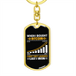 Last I Won Crypto Keychain Stainless Steel or 18k Gold Dog Tag Keyring-Express Your Love Gifts
