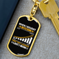 Last I Won Crypto Keychain Stainless Steel or 18k Gold Dog Tag Keyring-Express Your Love Gifts