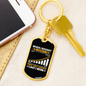 Last I Won Crypto Keychain Stainless Steel or 18k Gold Dog Tag Keyring-Express Your Love Gifts