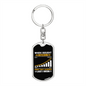 Last I Won Crypto Keychain Stainless Steel or 18k Gold Dog Tag Keyring-Express Your Love Gifts