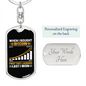 Last I Won Crypto Keychain Stainless Steel or 18k Gold Dog Tag Keyring-Express Your Love Gifts