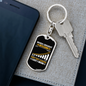 Last I Won Crypto Keychain Stainless Steel or 18k Gold Dog Tag Keyring-Express Your Love Gifts