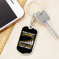 Last I Won Crypto Keychain Stainless Steel or 18k Gold Dog Tag Keyring-Express Your Love Gifts