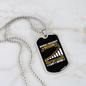 Last I Won Crypto Necklace Stainless Steel or 18k Gold Dog Tag 24" Chain-Express Your Love Gifts