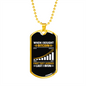 Last I Won Crypto Necklace Stainless Steel or 18k Gold Dog Tag 24" Chain-Express Your Love Gifts