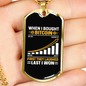 Last I Won Crypto Necklace Stainless Steel or 18k Gold Dog Tag 24" Chain-Express Your Love Gifts