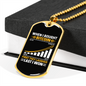 Last I Won Crypto Necklace Stainless Steel or 18k Gold Dog Tag 24" Chain-Express Your Love Gifts