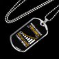 Last I Won Crypto Necklace Stainless Steel or 18k Gold Dog Tag 24" Chain-Express Your Love Gifts