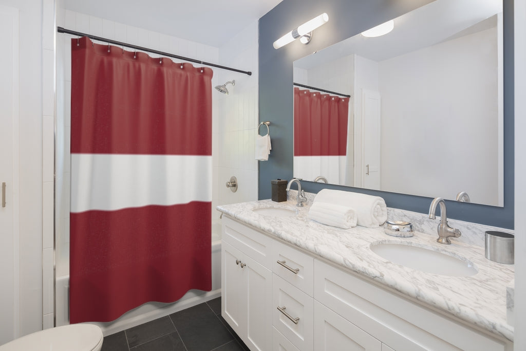 Latvia Flag Stylish Design 71" x 74" Elegant Waterproof Shower Curtain for a Spa-like Bathroom Paradise Exceptional Craftsmanship-Express Your Love Gifts