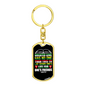 Lay Down Ones Life John 15:13 Keychain Stainless Steel or 18k Gold Dog Tag Keyring-Express Your Love Gifts