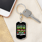 Lay Down Ones Life John 15:13 Keychain Stainless Steel or 18k Gold Dog Tag Keyring-Express Your Love Gifts