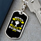 Lay Down Ones Yellow Life John 15:13 Keychain Stainless Steel or 18k Gold Dog Tag Keyring-Express Your Love Gifts
