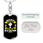 Lay Down Ones Yellow Life John 15:13 Keychain Stainless Steel or 18k Gold Dog Tag Keyring-Express Your Love Gifts