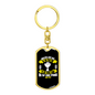 Lay Down Ones Yellow Life John 15:13 Keychain Stainless Steel or 18k Gold Dog Tag Keyring-Express Your Love Gifts