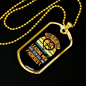 Leading Men Yellow Necklace Stainless Steel or 18k Gold Dog Tag 24" Chain-Express Your Love Gifts