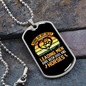 Leading Men Yellow Necklace Stainless Steel or 18k Gold Dog Tag 24" Chain-Express Your Love Gifts
