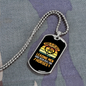 Leading Men Yellow Necklace Stainless Steel or 18k Gold Dog Tag 24" Chain-Express Your Love Gifts