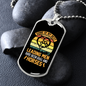 Leading Men Yellow Necklace Stainless Steel or 18k Gold Dog Tag 24" Chain-Express Your Love Gifts