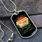 Learned From Dogs Blue Necklace Stainless Steel or 18k Gold Dog Tag 24" Chain-Express Your Love Gifts