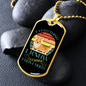 Learned From Dogs Blue Necklace Stainless Steel or 18k Gold Dog Tag 24" Chain-Express Your Love Gifts