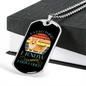 Learned From Dogs Blue Necklace Stainless Steel or 18k Gold Dog Tag 24" Chain-Express Your Love Gifts