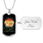 Learned From Dogs Blue Necklace Stainless Steel or 18k Gold Dog Tag 24" Chain-Express Your Love Gifts